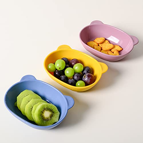Blue Ginkgo Silicone Kids Bowls - Cute Bear Bowls for Baby and Toddlers