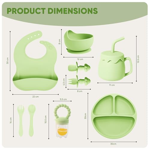 CuddleBubs 10-Piece Silicone Baby Feeding Set