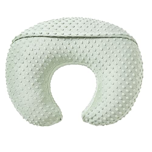 Baby Nursing Pillow with Breathable Slipcover Green