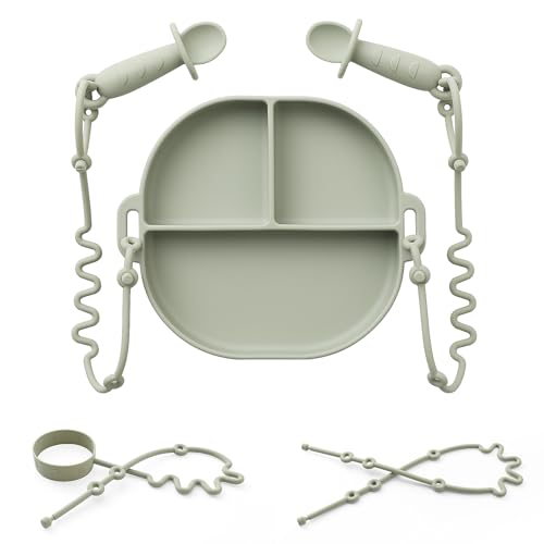 Andy Bear All-in-one Suction Baby Plates Set
