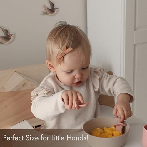 Tooshka Baby Utensil Set 6pcs - BLW Friendly - BPA Free - Brown Green Yellow