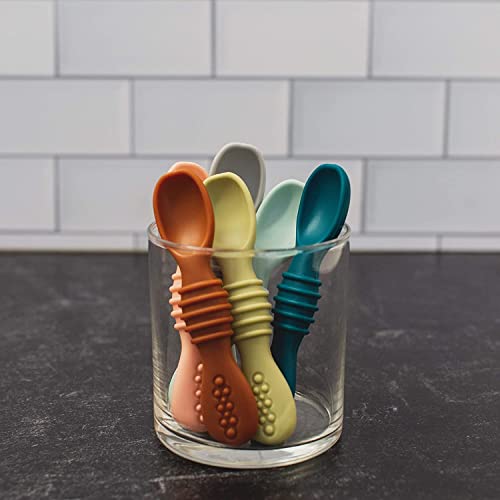 Simka Rose Silicone Baby Spoons Set of 6 - Safe Easy