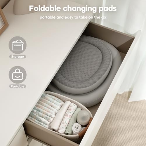 Mamatepe Foldable Baby Changing Pad 30X19 Gray