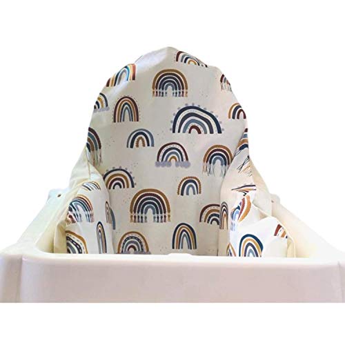 Handmade High Chair Cover with Rainbow Design