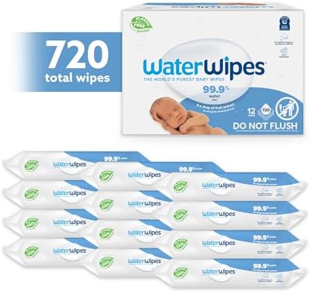 WaterWipes Plastic-Free Original Baby Wipes 60 Count Pack