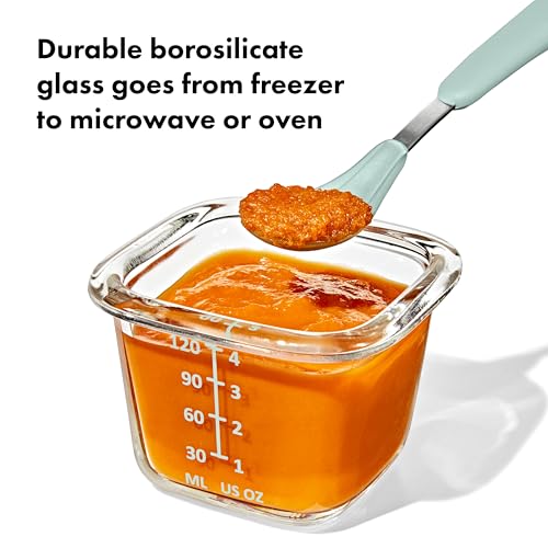 OXO Tot Glass Food Storage Containers 4 oz Opal