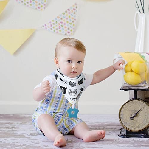 Vuminbox Baby Bandana Bibs Teething Toys 6-Pack Set