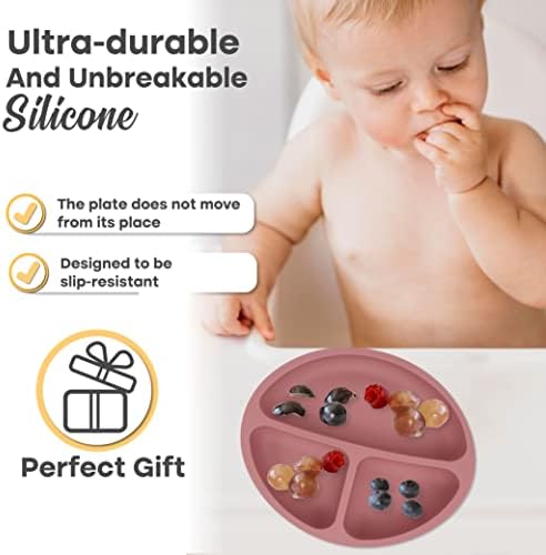 RYASHOP Silicone Baby Plates with Suction