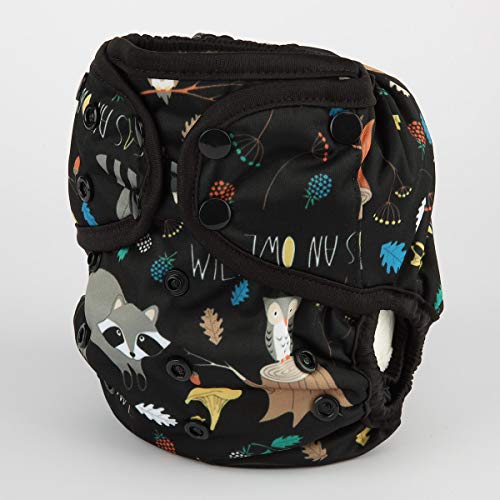 Baby Diaper Cover Nappy One Size 8lbs to 36lbs Racoon Owl