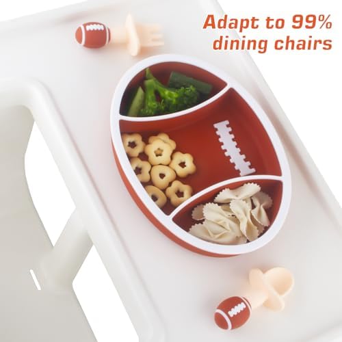 Nohlerlife Baby Plate with 3 Suction Cups and Fork Spoon