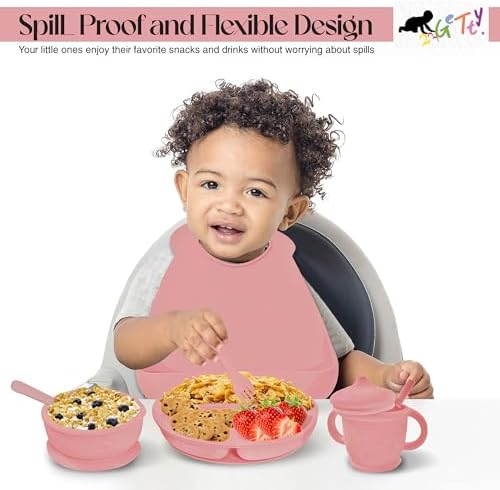 23GeTty Baby Feeding Set with Suction Plates and Utensils