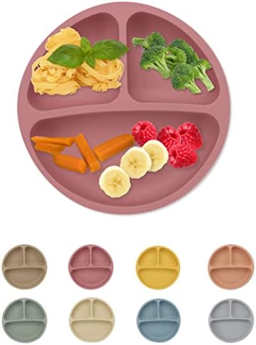 RYASHOP Silicone Baby Plates with Suction