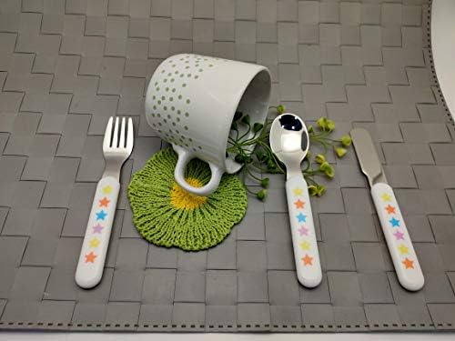 Exzact Kids Flatware Set 6PCS 1810 Stainless Steel BPA Free