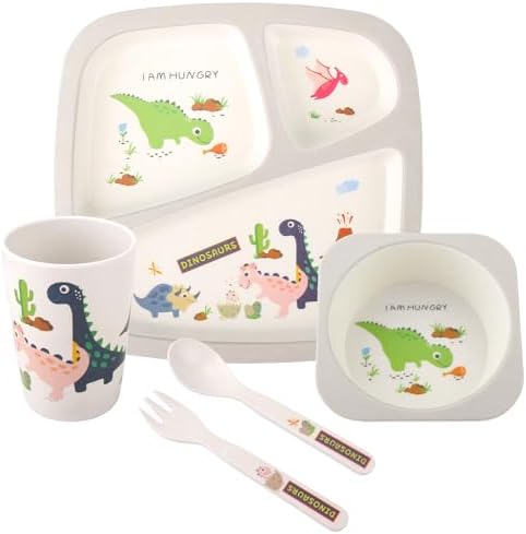 Nohlerlife Kids Dinosaur Tableware Set 5 Pcs