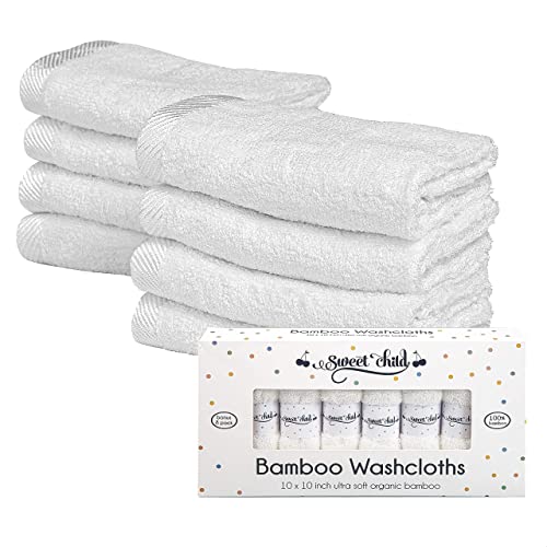 Sweet Child 8-Pack Super Soft Rayon Washcloths