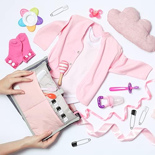 50 Piece Cloth Diaper Pins with Locking Closures and Velvet Bag
