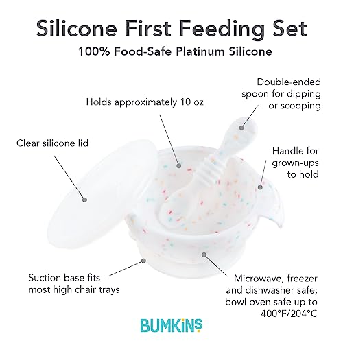 Bumkins Baby Bowls for 4 Months and Up Suction Feeding Set