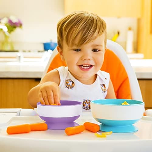 Munchkin Stay Put Suction Bowls 3 Pack Blue Green Purple 1
