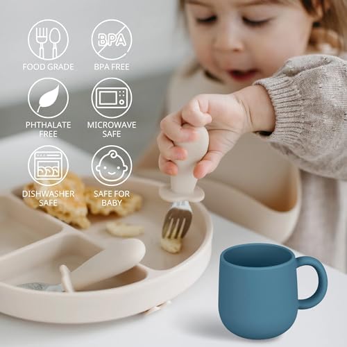 Pack of 2 Food Grade Silicone Toddler Cups