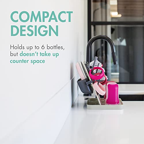 Boon Groove Vertical Baby Bottle Drying Rack - Holds 6 Bottles