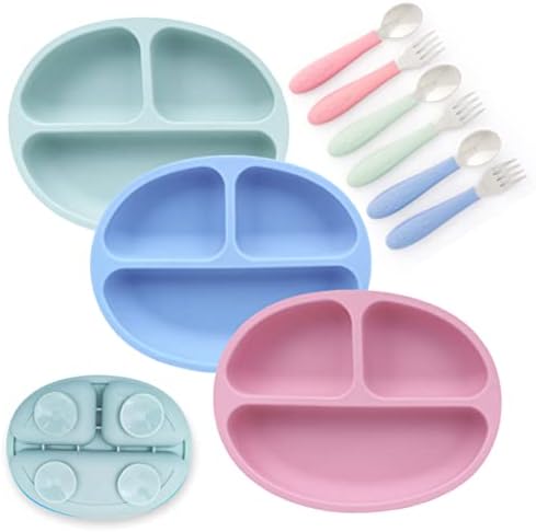 Elk and Friends Suction Plate Cutlery Set for Toddlers