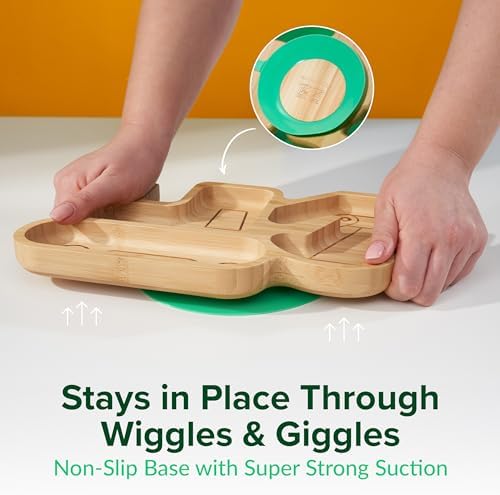 Bamboo Divided Suction Plates for Baby and Toddlers