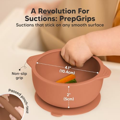 KeaBabies 2-Pack Suction Bowls with Lids and 12-Pack Food Containers