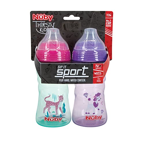 Nuby No-Spill Sip-it Sport Cup 2 Pack - 12oz 12 Months
