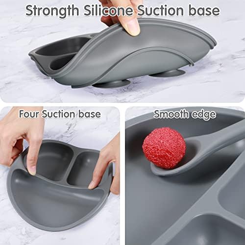 Chengu 9 Pcs Suction Plates Bowls and Utensils Set for Babies Toddlers