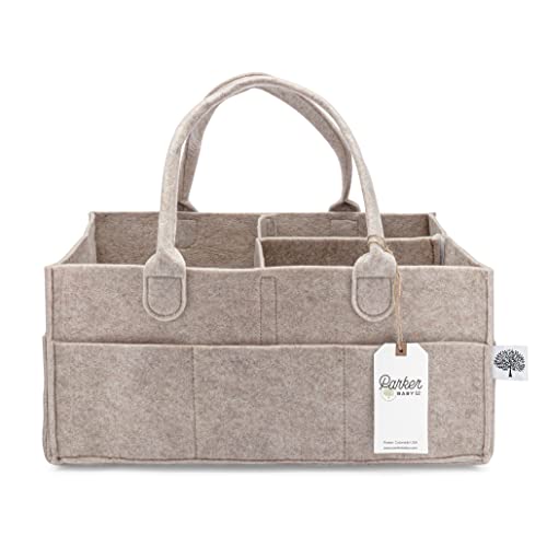 Parker Baby Co Diaper Caddy - Oatmeal Large 1