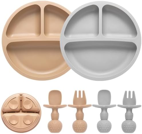 Eascrozn Silicone Baby Feeding Set 2 Pack 1