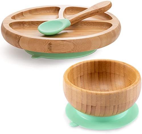 HI BABY MONMENT Baby Bamboo Feeding Set with Suction