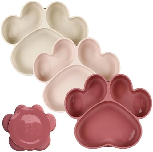 Blisskidsland Silicone Suction Plates for Babies Toddlers Pink