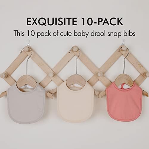 egmao baby 10 Pack Snap Bibs for Newborns