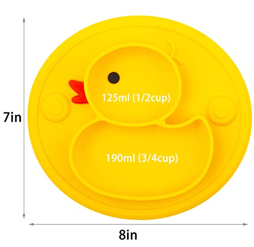 Lightening Baby Plate Silicone Toddler Suction Plate