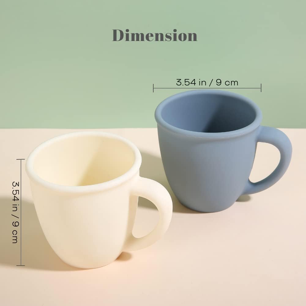 Vemolea 2 Pack Silicone Training Cups for Baby and Kids
