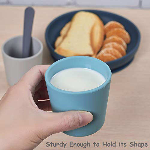 Silicone Toddler Cup 5 oz Non-Smell Anti-Slip Dishwasher Safe Purple