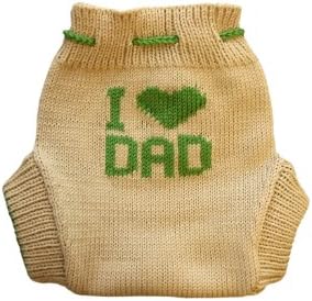 100 Merino Wool Diaper Cover I Love DAD 1