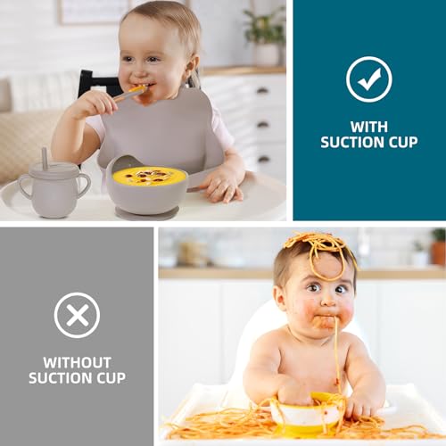 Dormlony 9 Piece Silicone Baby Feeding Set