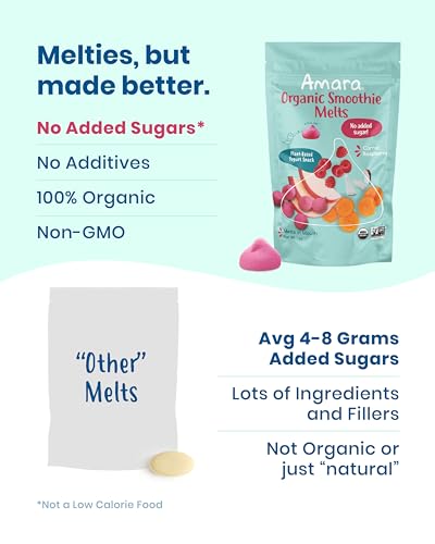 Amara Carrot Raspberry Smoothie Melts - 6 Resealable Bags