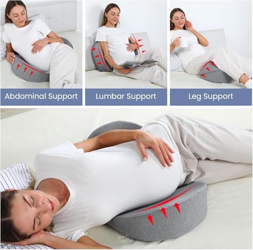 WEIKA Pregnancy Pillow with Memory Foam and Adjustable Support