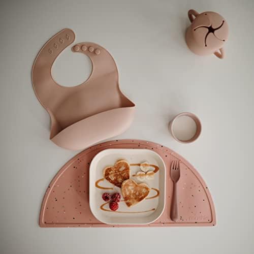 Mushie Silicone Placemat for Kids Powder Pink Confetti 1