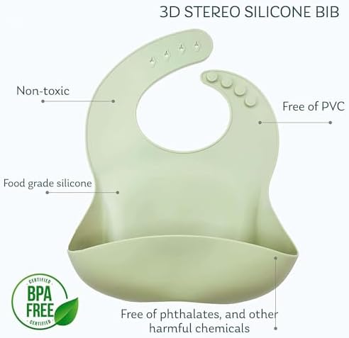 Bamboo Plates for Babies and Kids Green