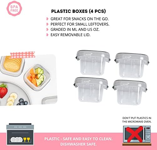 Baby Led Weaning Set with Suction Plate and Utensils 9 Pcs