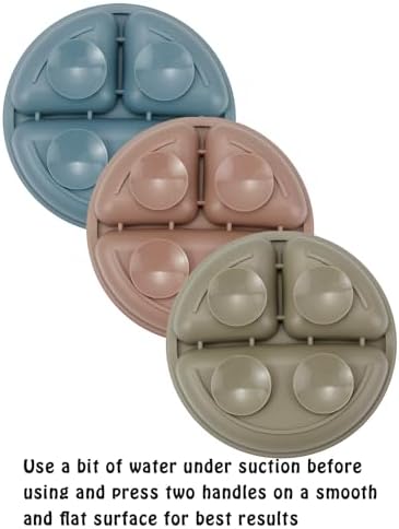 PandaEar Baby Feeding Set - 3 Plates 3 Spoons BPA-Free