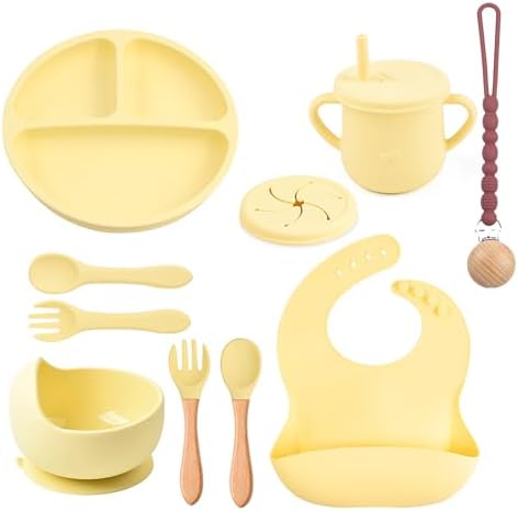 Dive and Drive 12-Piece Silicone Feeding Set for Baby Led Weaning