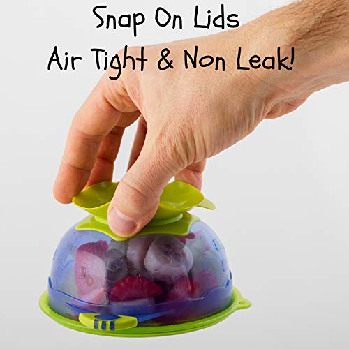 EVLAS Toddler Plates Bowls Set with Suction Base