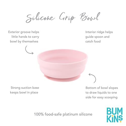 Bumkins Baby Bowl with Suction Base Pink 1