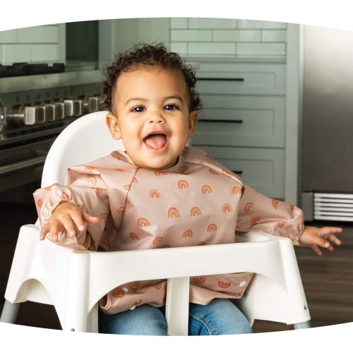 Tiny Twinkle Mess Proof Baby Bib with Sleeves