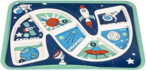 GSM Brands Kids Space Themed Dinner Plate